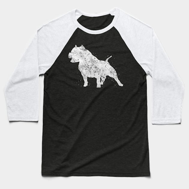 Pitbull Dog Baseball T-Shirt by Yahya Art